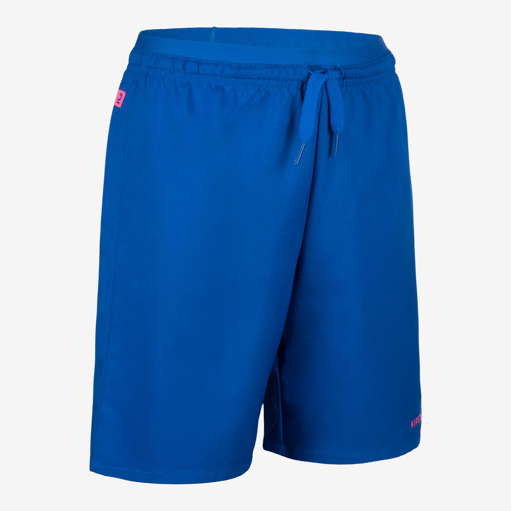 SHORTS DE FÚTBOL NIÑOS AQUA AZUL ROSADO
