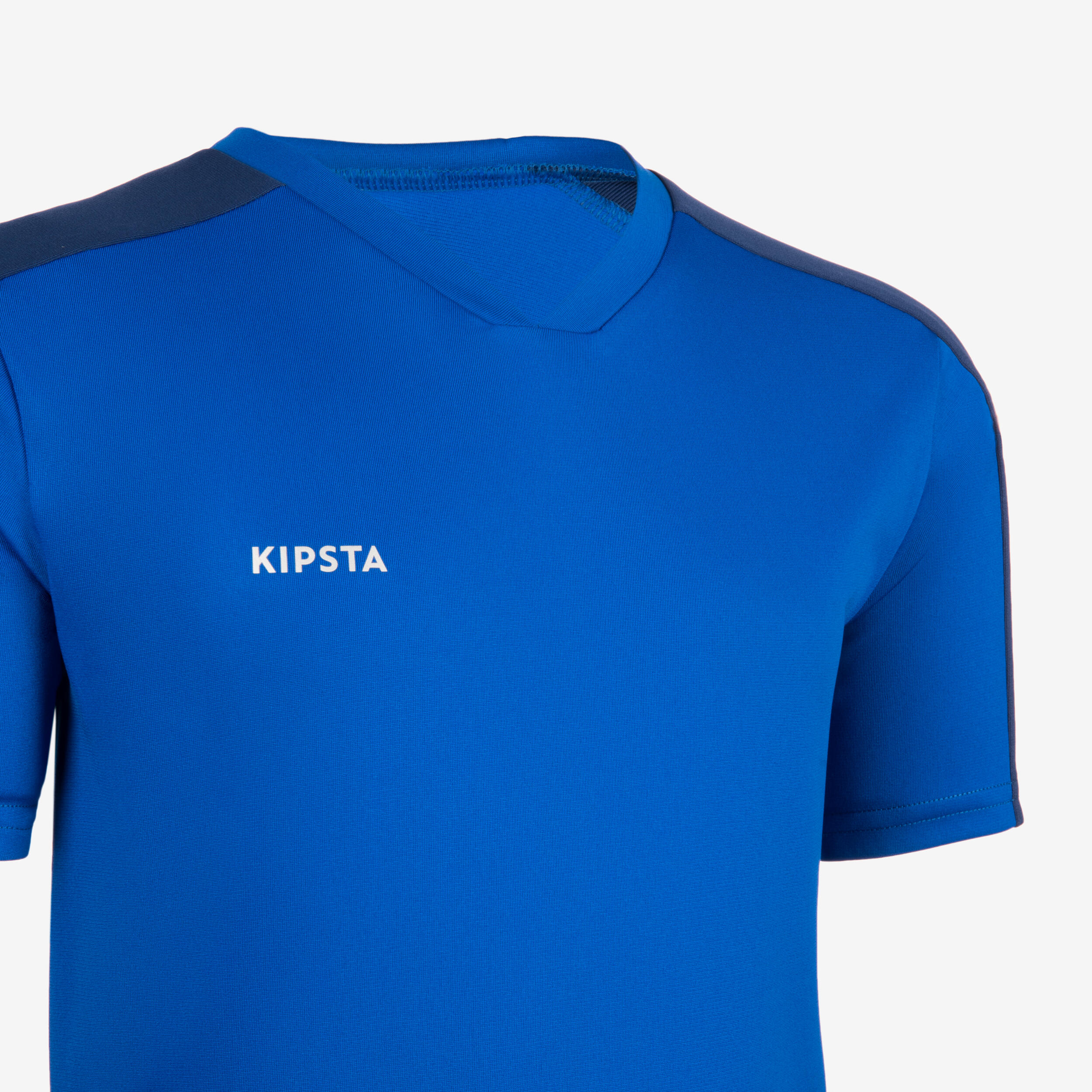 Kids' Football Short-Sleeved Shirt Essential - Blue 2/5