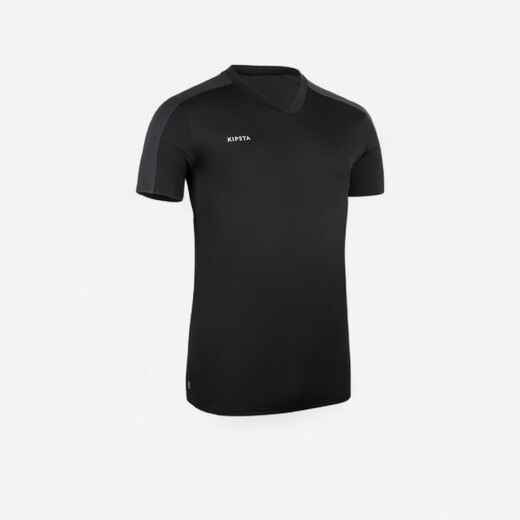 
      Maillot de Football Adulte ESSENTIEL manches courtes noir
  