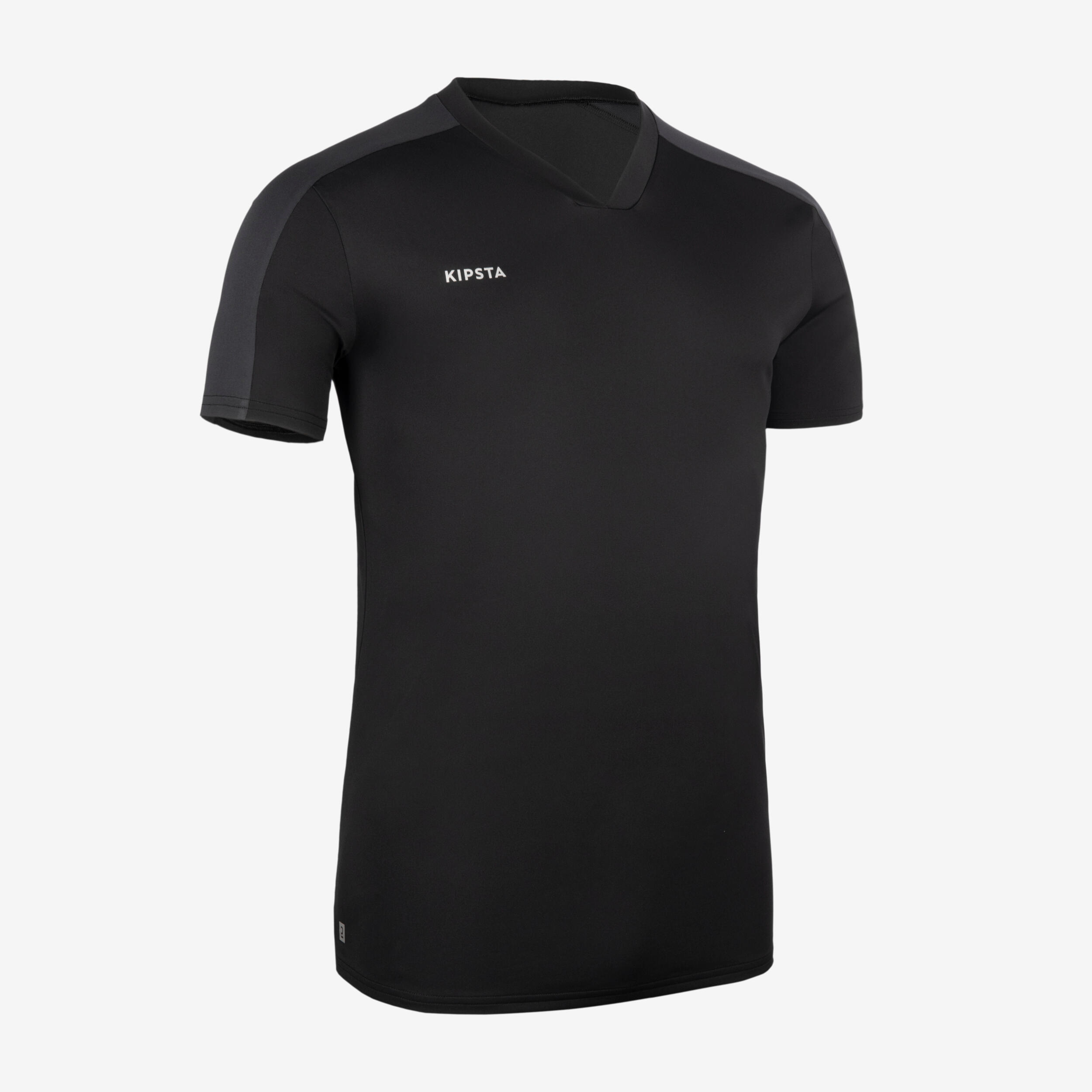 KIPSTA Adult Short-Sleeved Football Shirt Essential - Black