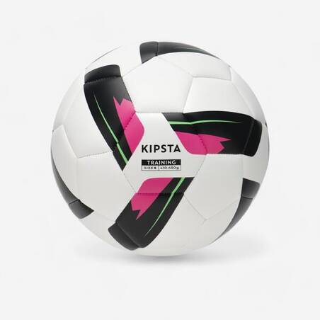 Size 5 Machine-Stitched Football Training Ball - White