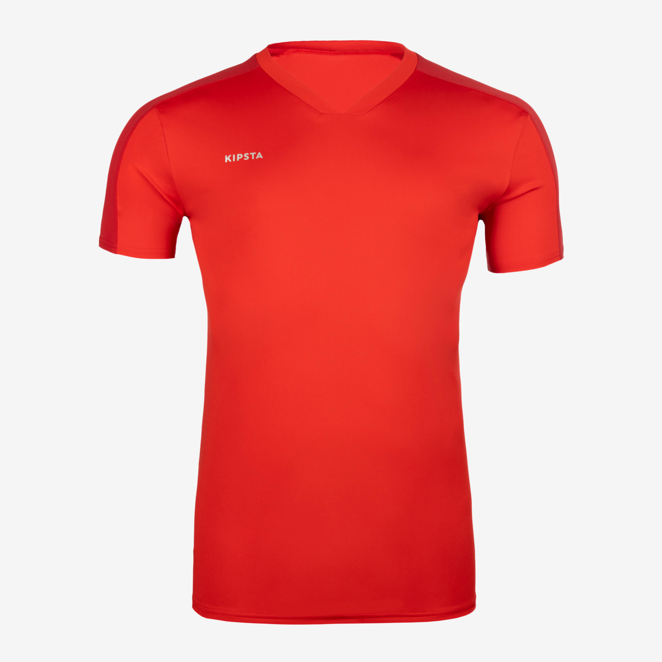 Adult Short-Sleeved Football Shirt Essential - Red 4/5