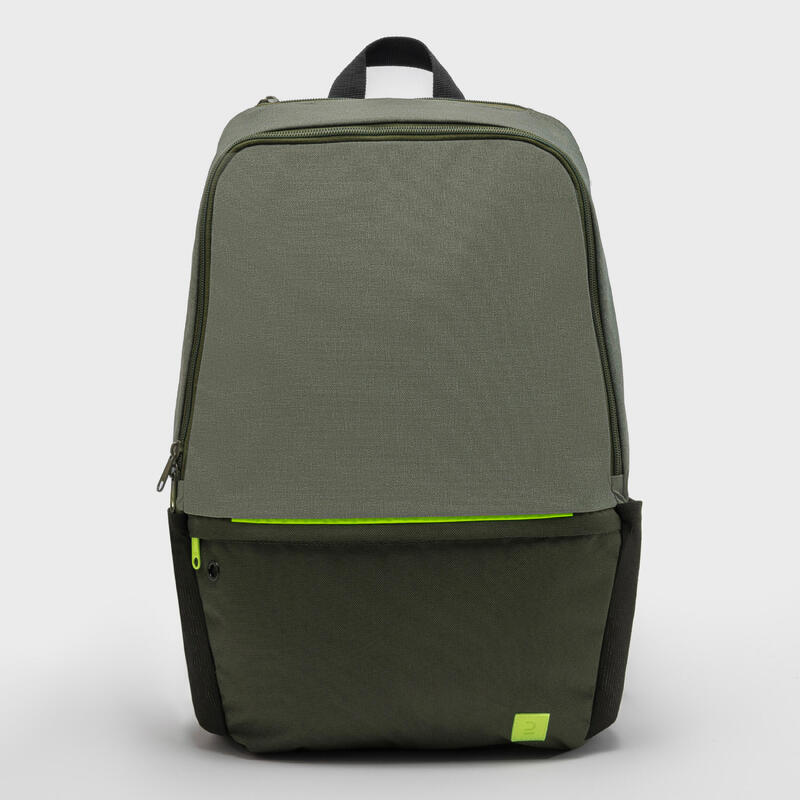 Sac à dos Essentiel 24L - kaki et jaune fluo