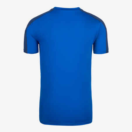 Kids' Football Short-Sleeved Shirt Essential - Blue