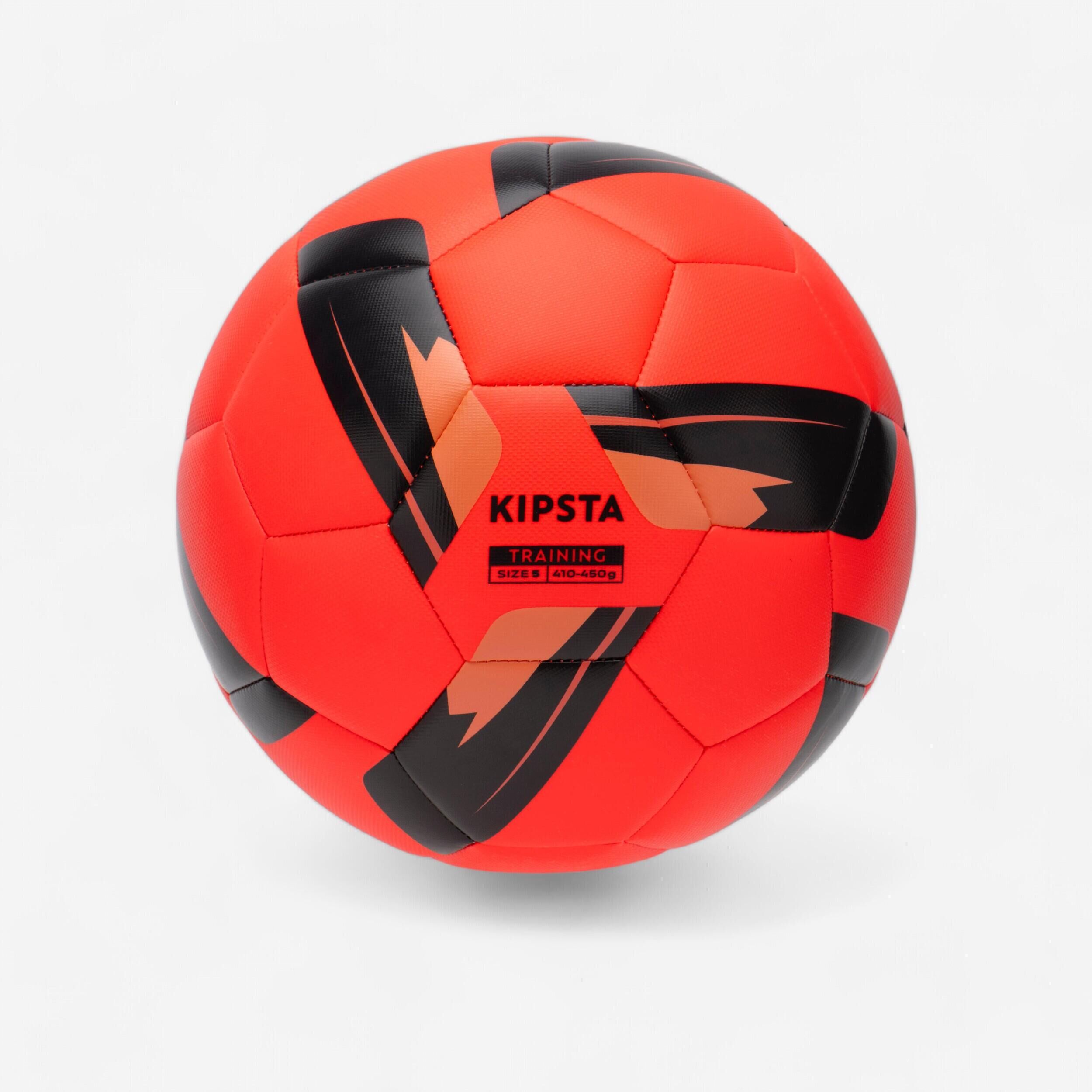 KIPSTA Machine-Sewn Football Training Ball for Snow and Fog Size 5 - Red