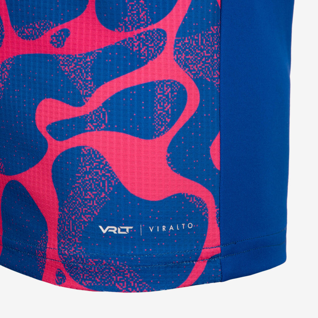 Kids' Football Short-Sleeved Shirt Viralto - Aqua Blue/Pink