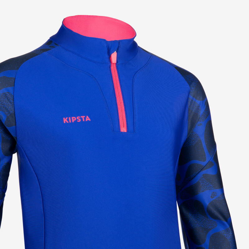 Bluza piłkarska dla dzieci Kipsta Viralto na krótki suwak