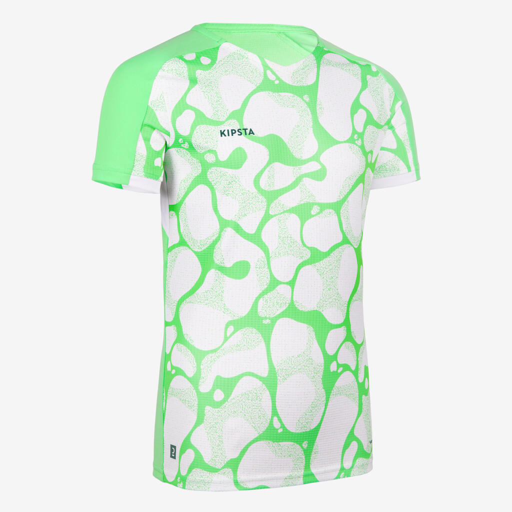 Girls' Football Shirt Viralto - Aqua Green & White