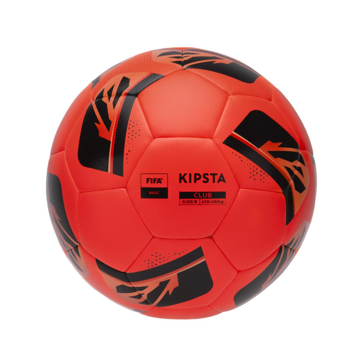 Ballon de football Hybride FIFA BASIC CLUB taille 5 neige et brouillard rouge
