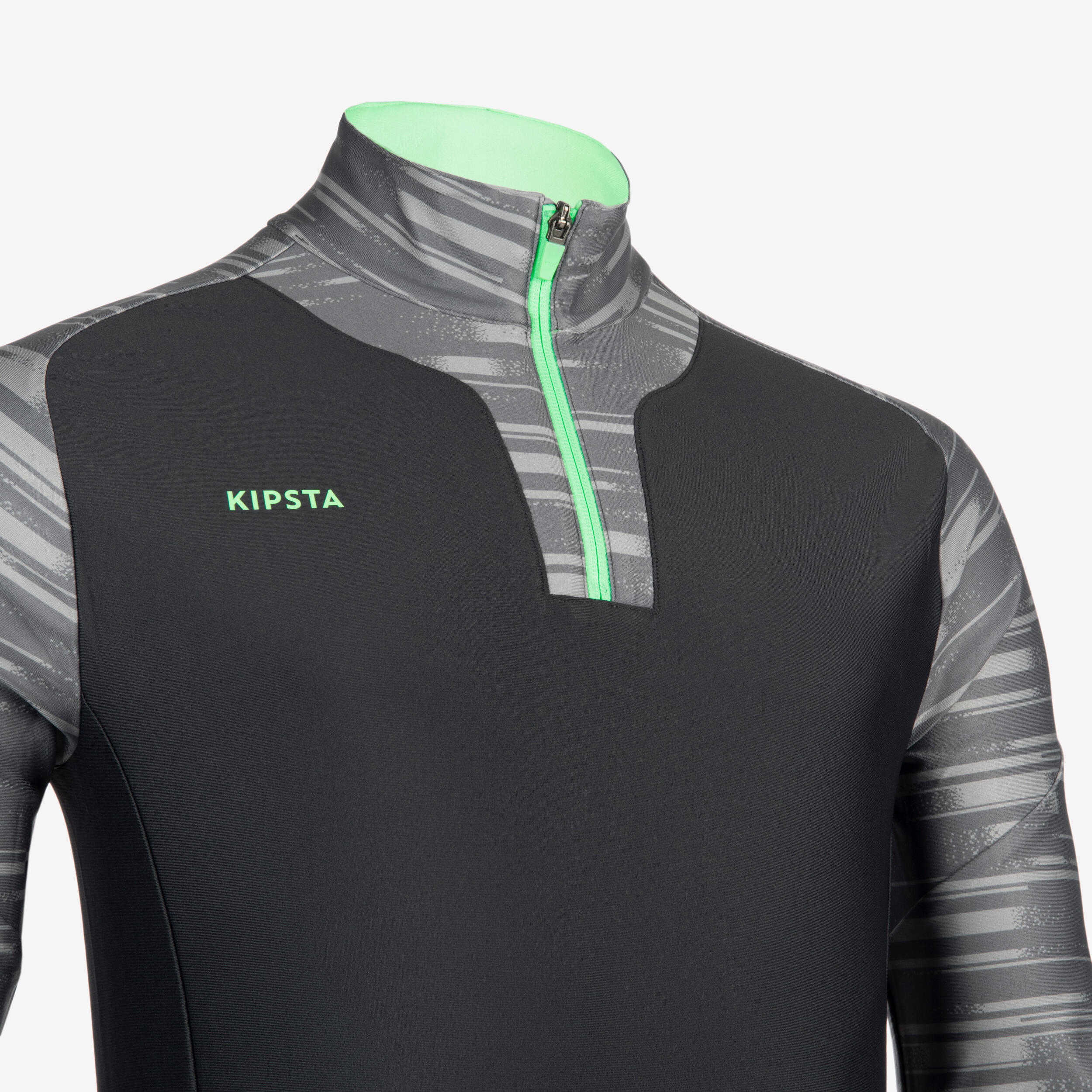 1/2-Zip Football Sweatshirt Viralto PXL - Grey/Green 2/5