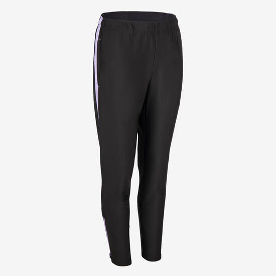 Pantaloni calcio bambino VIRALTO nero-viola