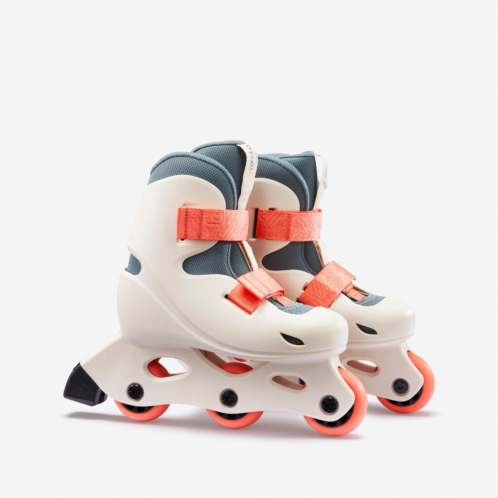 Patines en línea para niños Oxelo LEARN 100 Beige