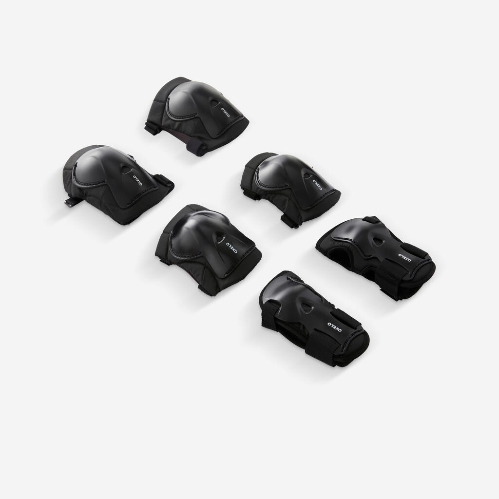 Set 3x2 protections roller trottinette skate enfant PLAY Caktus