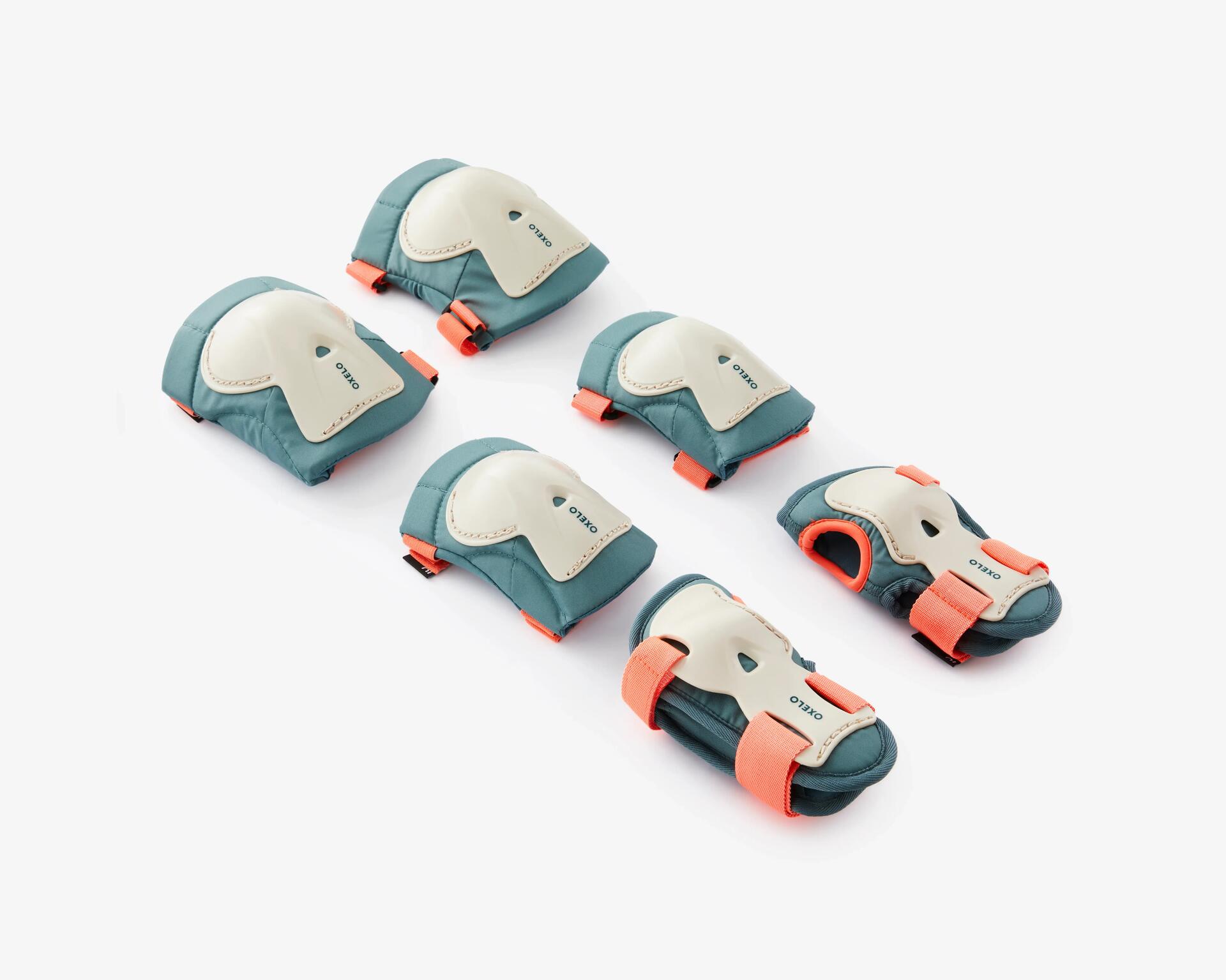SET 3 PROTECTIONS ROLLER SKATE TROTTINETTE ENFANT PLAY OXELO