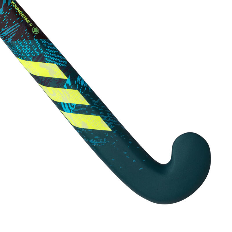 Hockeystick voor kinderen hout Youngstar blauw en zwart