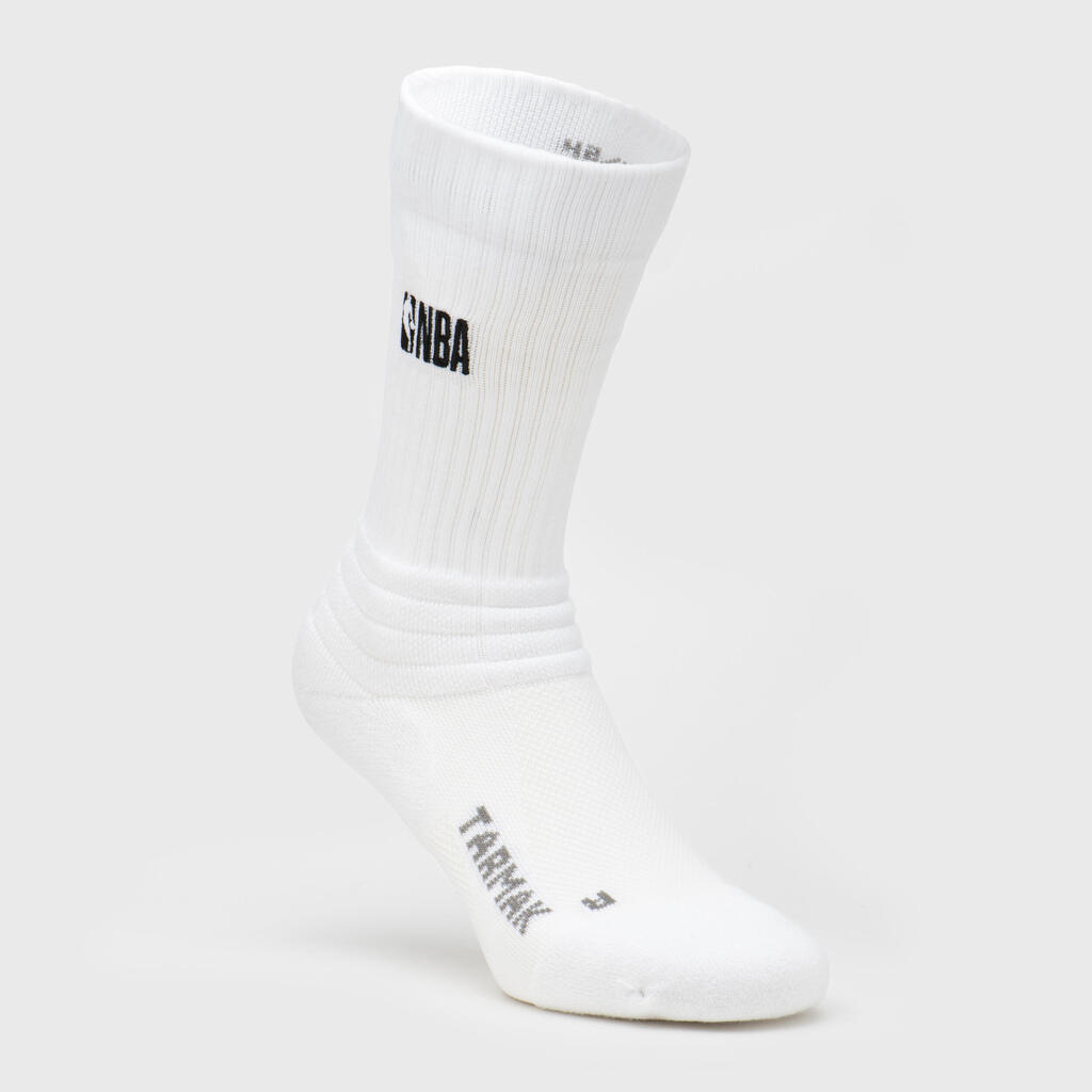 Basketbalové ponožky NBA SO900 biele unisex 2 páry