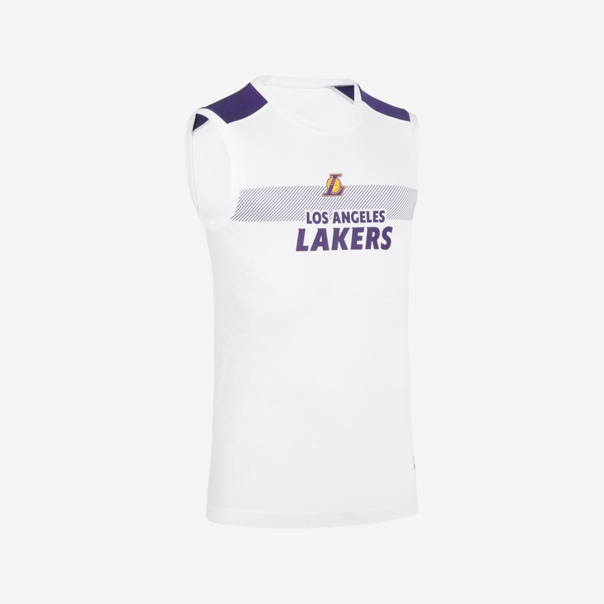 Sous-maillot basketball nba los angeles lakers sans manche adulte - ut500 blanc