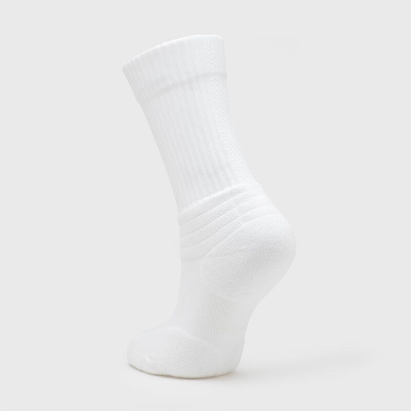 Kids' Basketball Socks SO900 NBA 2 Pairs - White