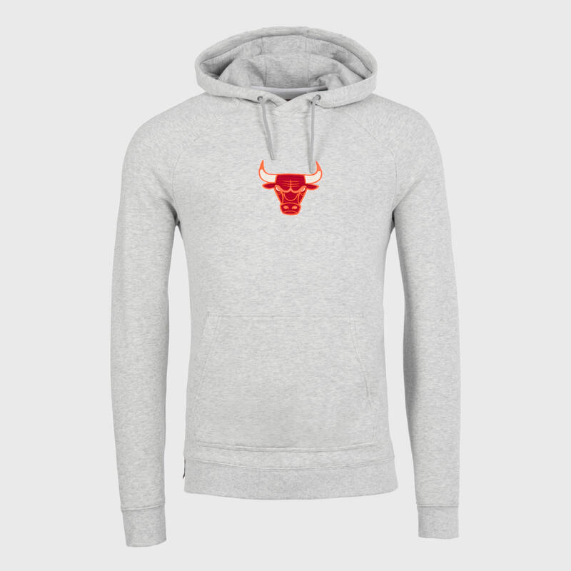 Felpa con cappuccio basket adulto unisex 900 NBA CHICAGO BULLS grigia