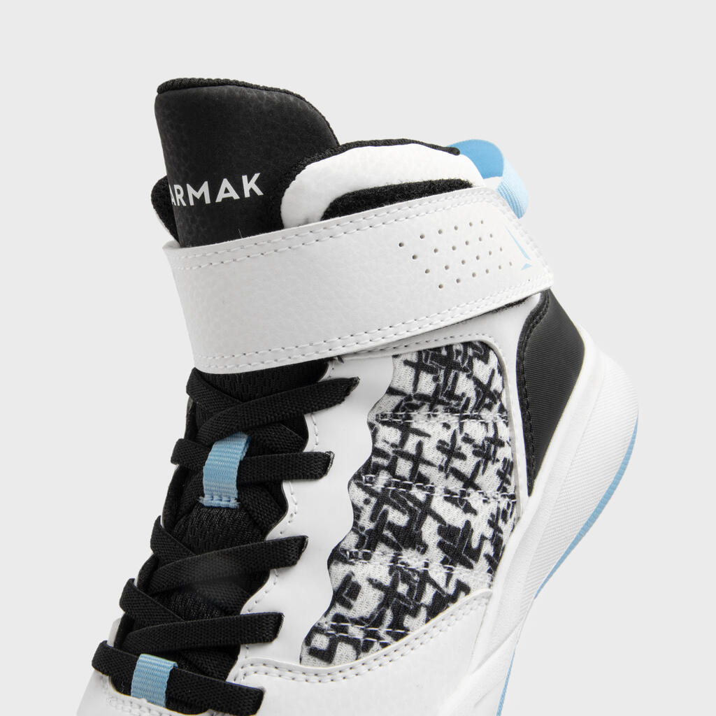 Chaussures de Basketball enfant - SE100 High JR blanc