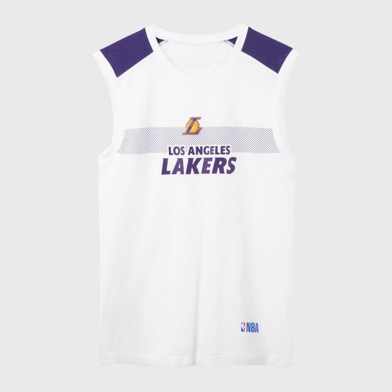 Damen/Herren Basketball Funktionsshirt NBA Los Angeles Lakers - UT500 weiß