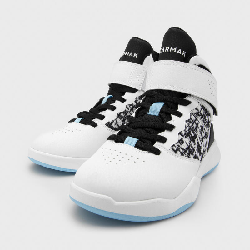 Chaussures de Basketball enfant - SE100 High JR blanc