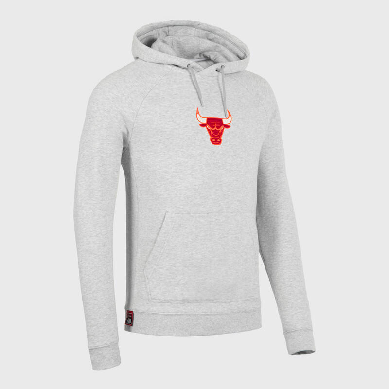 Felpa con cappuccio basket adulto unisex 900 NBA CHICAGO BULLS grigia