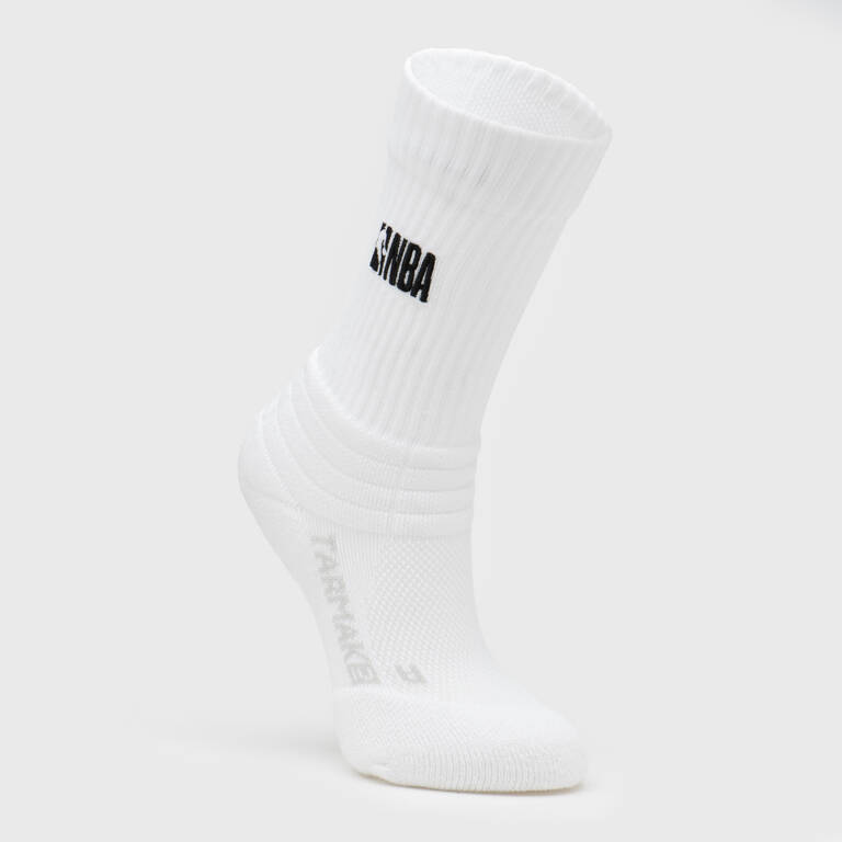 Kids' Basketball Socks SO900 NBA 2 Pairs - White