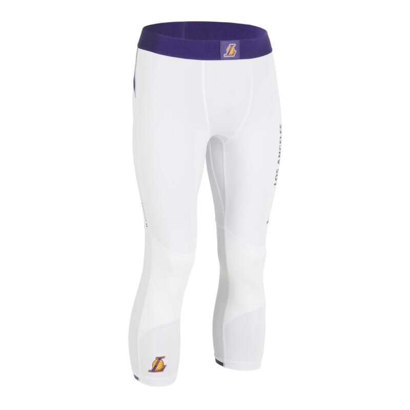 Colanți termici 3/4 Baschet 500 NBA LOS ANGELES LAKERS Negru Adulți 