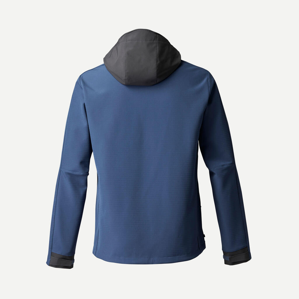 Softshelljacke Herren windwarm Bergwandern - MT500 blau