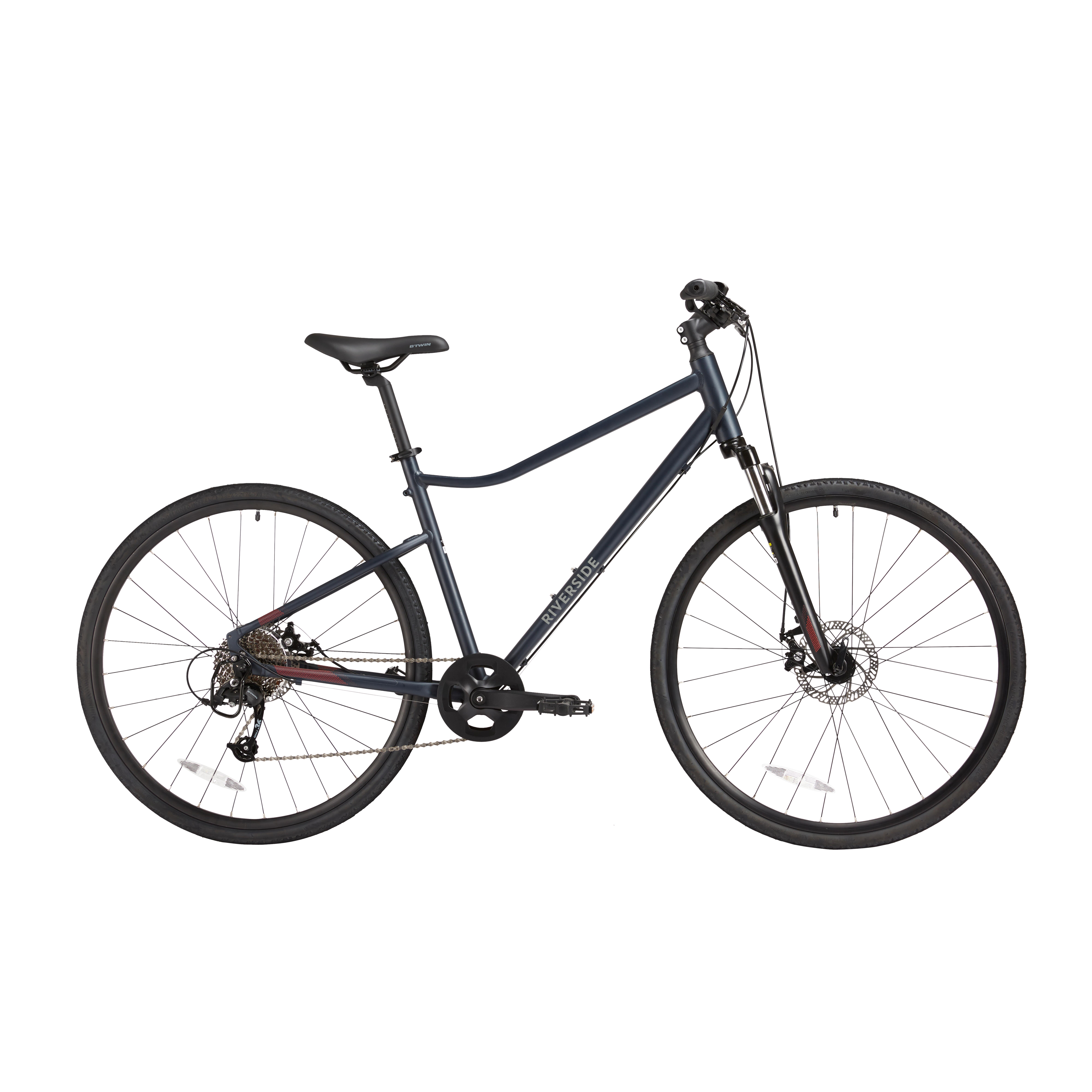 Riverside 500 Hybrid Bike - Dark Blue