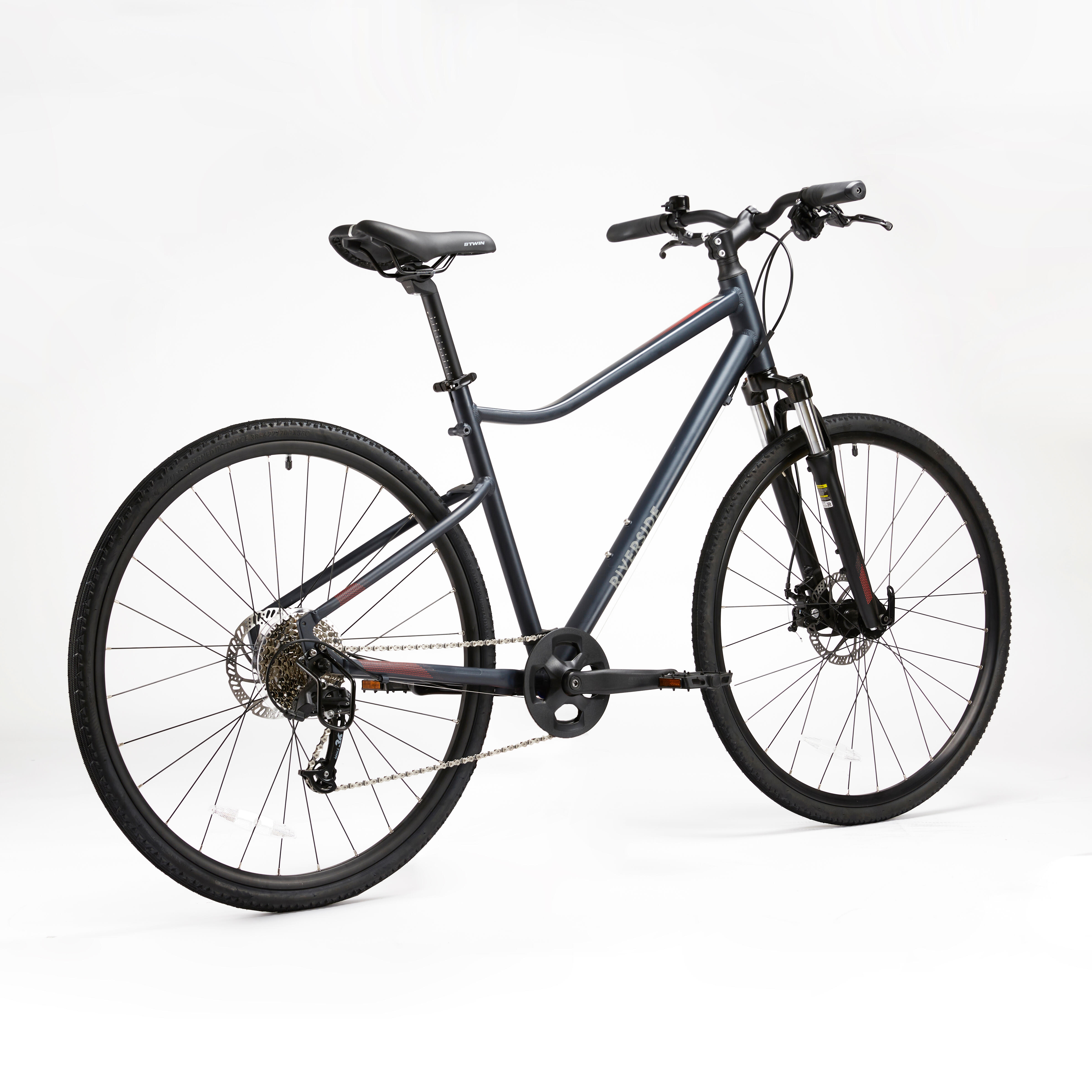 Vélo hybride 9 vitesses avec frein à disque, Riverside 500 - ROCKRIDER