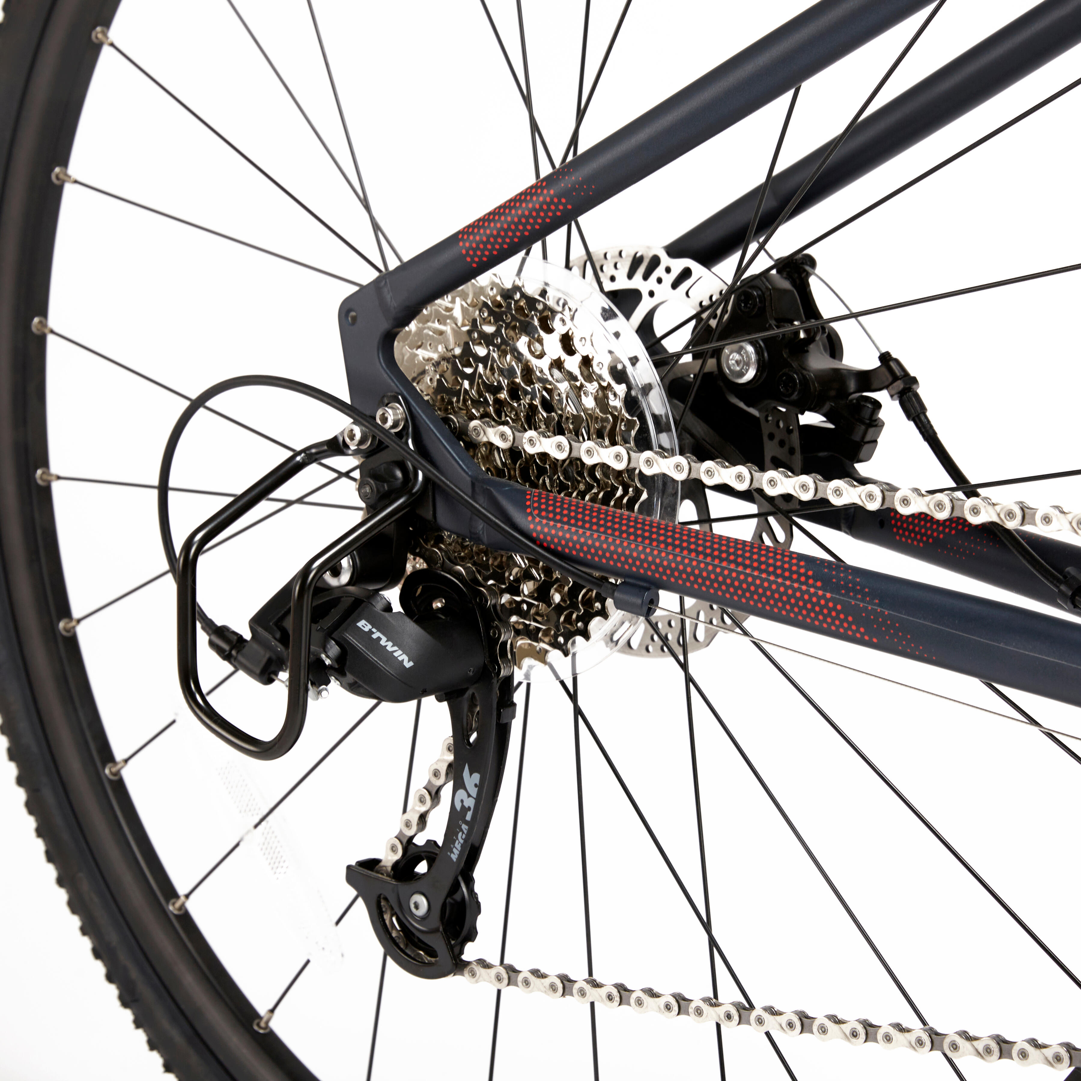 Vélo hybride 9 vitesses avec frein à disque, Riverside 500 - ROCKRIDER