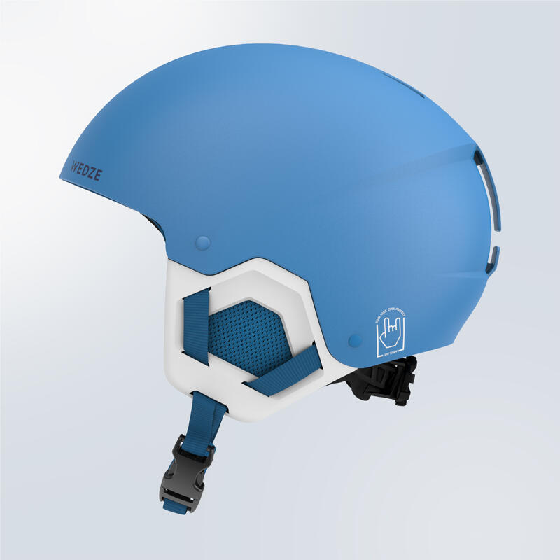 Casco sci bambino 500 azzurro pinguini