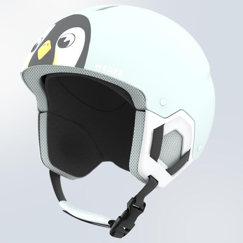 Skihelm Kinder - H-KID 500 eisblau Pinguin 