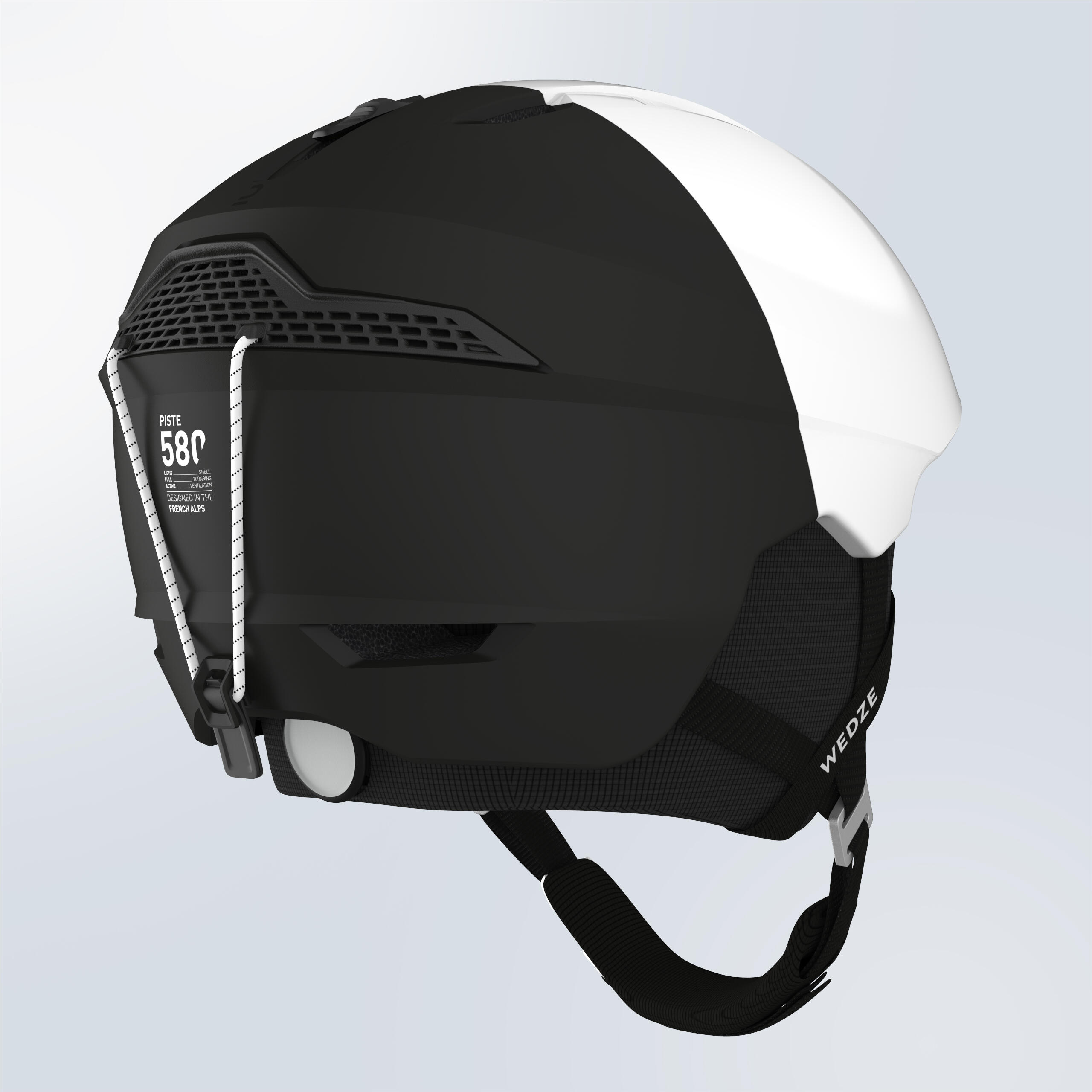Capacete de ski adulto PST 580 - branco e preto 4/12