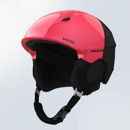 Skijaška kaciga PST 580 za odrasle ružičasto-crna
