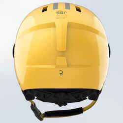 H-KID 550 CHILDREN'S SKI HELMET WITH VISOR YELLOW STRIPES