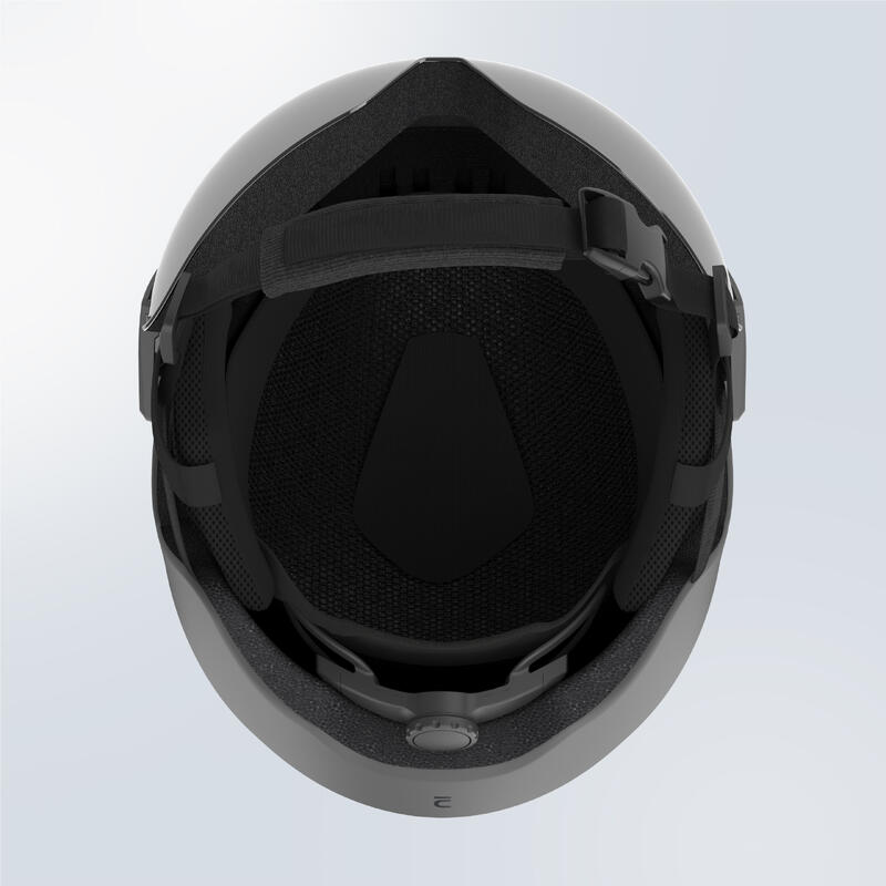 Casco con visiera sci adulto 550 grigio scuro