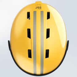 H-KID 550 CHILDREN'S SKI HELMET WITH VISOR YELLOW STRIPES