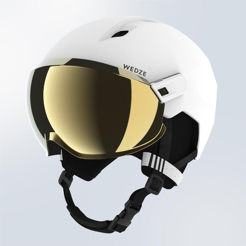 Casque de ski avec visière adulte - PST 550 blanc