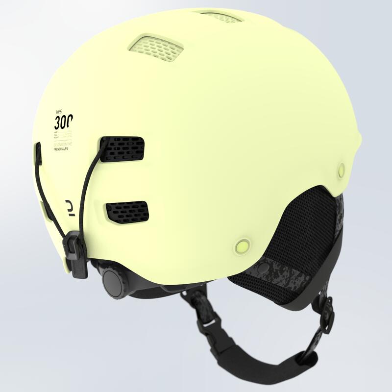 Casco sci/snowboard adulto e bambino FS300 giallo chiaro