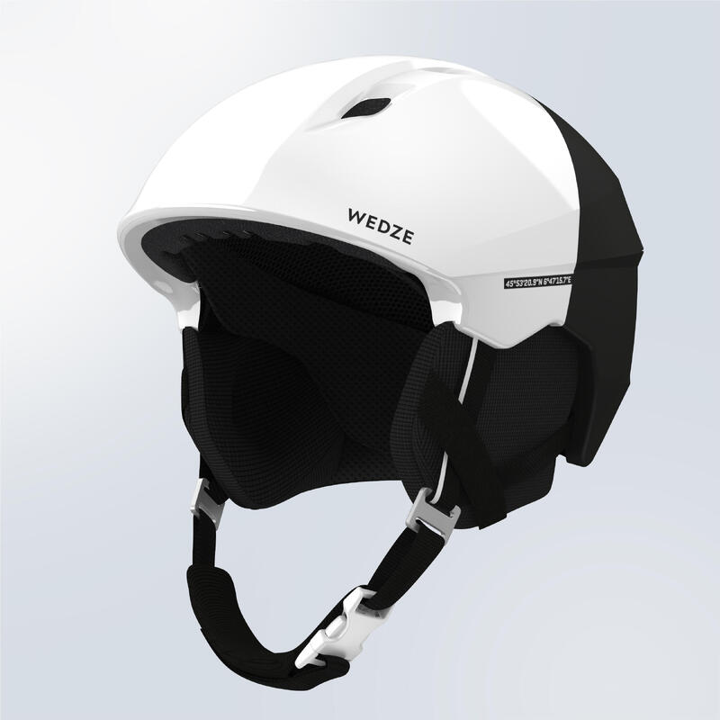 Capacete de ski adulto PST 580 - branco e preto