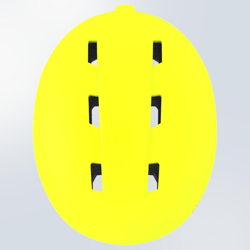 Casco sci bambino 100 giallo fluo