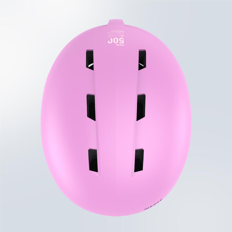 SKIHELM VOOR KINDEREN H-KID 500 ROZE MET MOTIEF