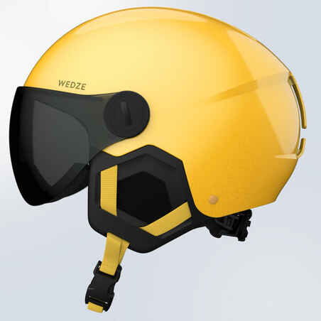 Vaikiškas slidinėjimo šalmas „H-KID 550“, geltonas su dryžiais