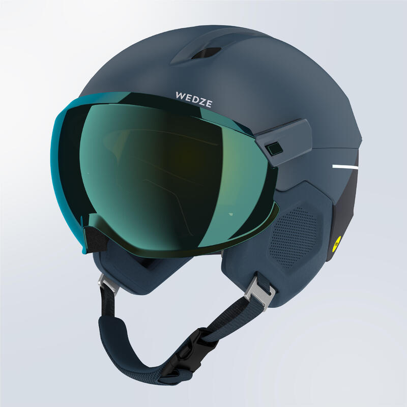 Moon 2 In 1 Casco da sci semi-coperto Uomini sportivi integralmente  modellati Donne Snow Skiing Snowboard Caschi con occhiali Copri visiera