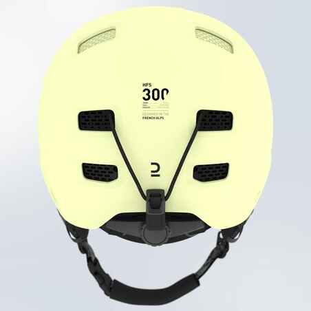 Κράνος ενηλίκων/παιδιών για σκι και snowboard H-FS 300 - Ανοιχτό κίτρινο