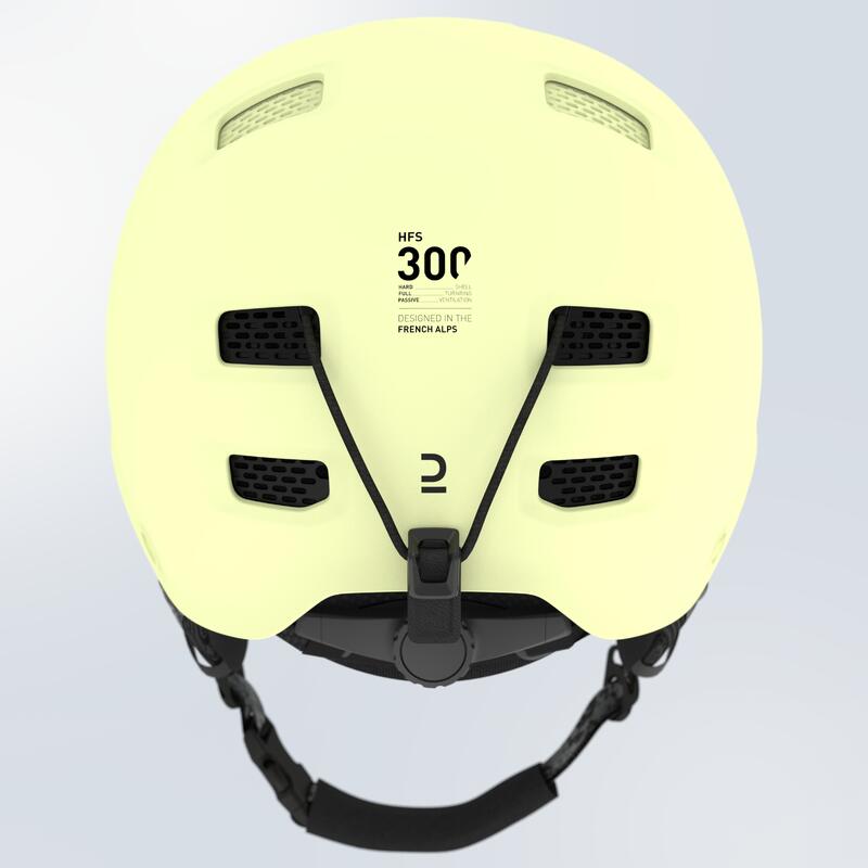 Casco sci/snowboard adulto e bambino FS300 giallo chiaro