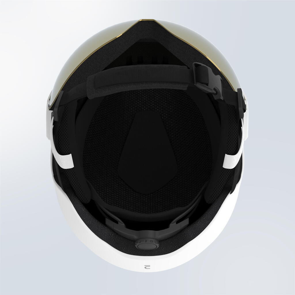 Skihelm mit Visier Erwachsene - PST 550 dunkelgrau 